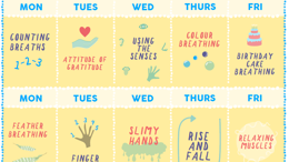 Mindfulness calendar: daily five minute activities