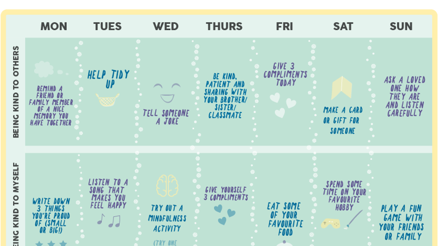 Seven days of kindness calendar : Mentally Healthy Schools Seven days of kindness calendar : Mentally Healthy Schools